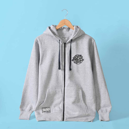 Polo Republica Men's Rip Curl Printed Zipper Hoodie Men's Zipper Hoodie Polo Republica Heather Grey S