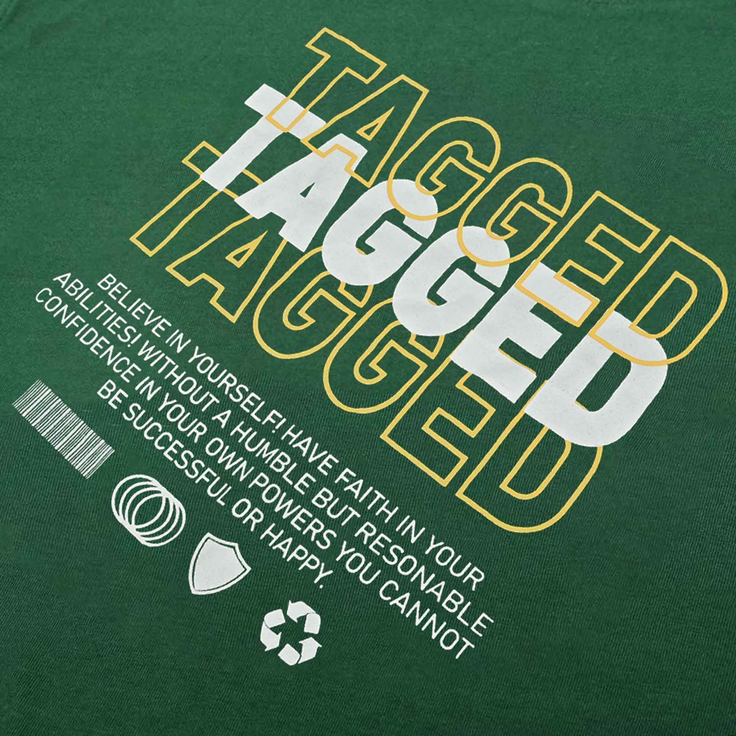 Polo Republica Men's Tagged Printed Crew Neck Tee Shirt Men's Tee Shirt Polo Republica