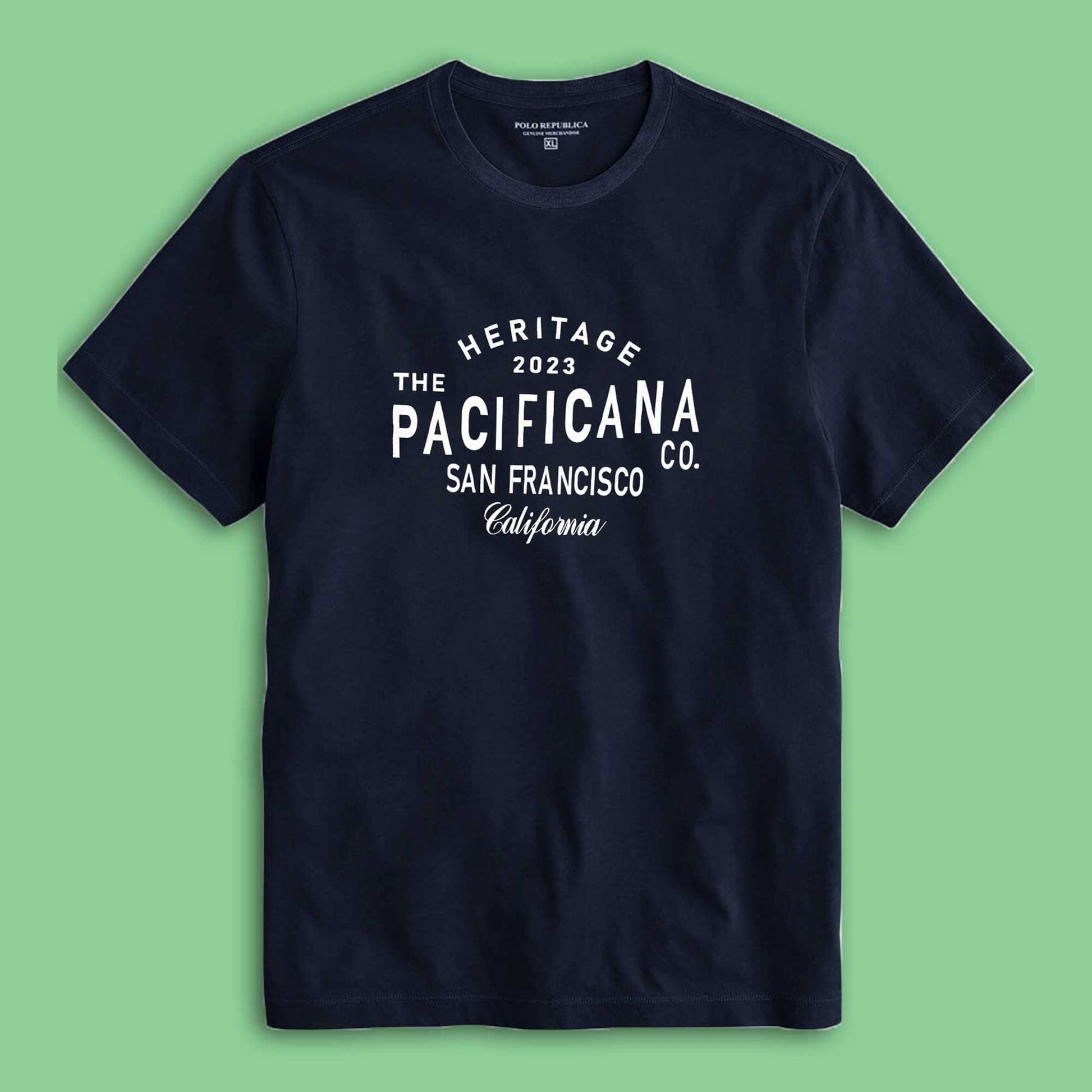 Polo Republica Men's The Pacificana Printed Crew Neck Tee Shirt Men's Tee Shirt Polo Republica