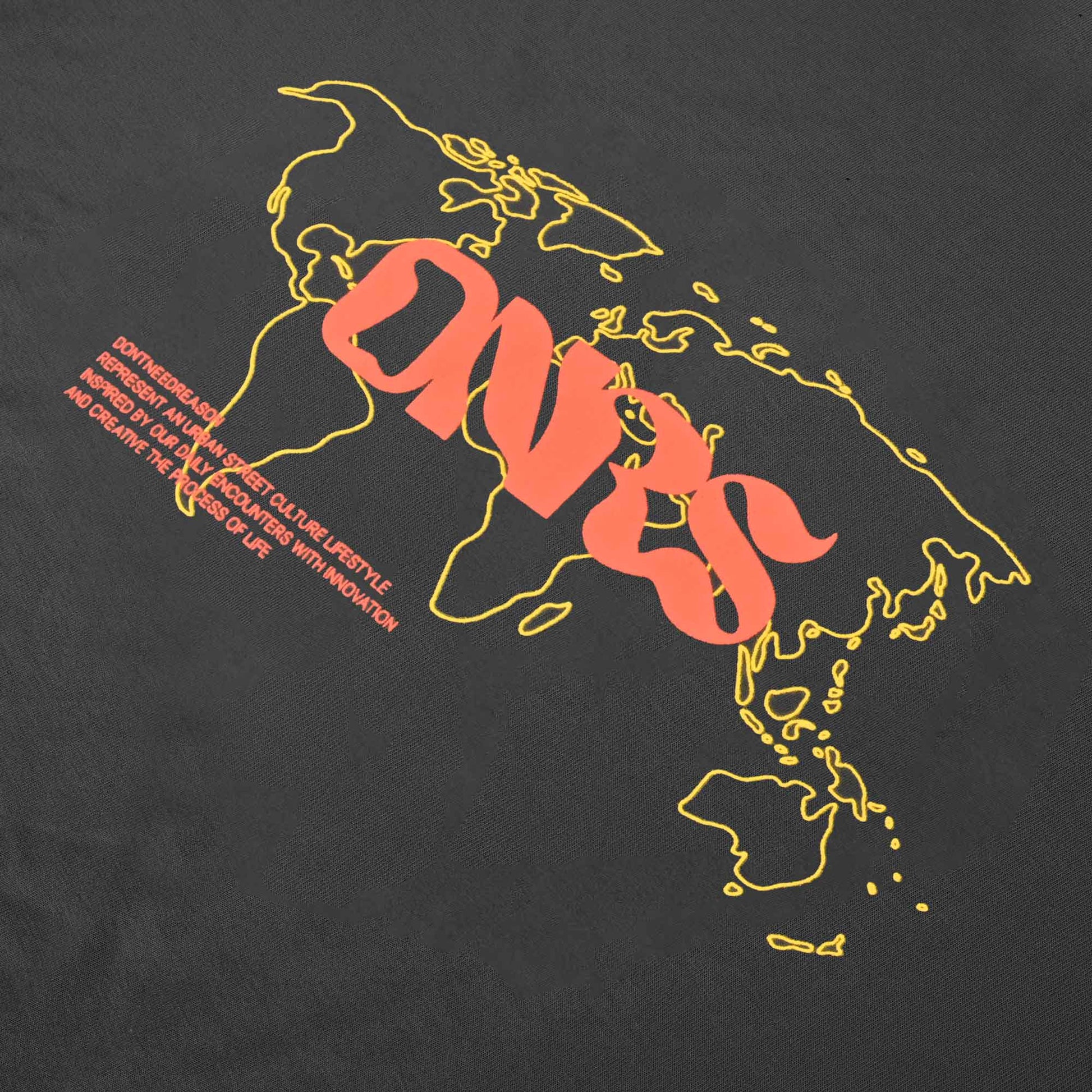 Polo Republica Men's ONRS Globe Printed Crew Neck Tee Shirt