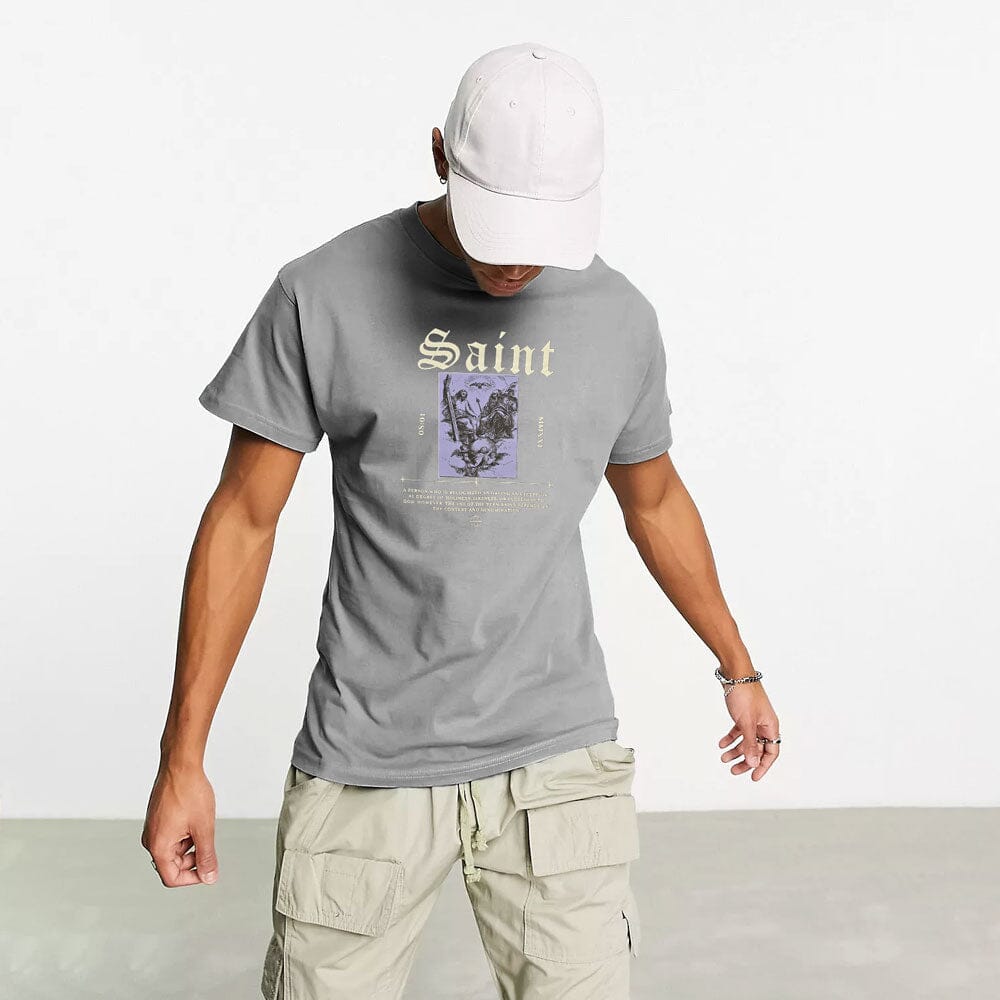Polo Republica Men's Saint Printed Crew Neck Tee Shirt Men's Tee Shirt Polo Republica