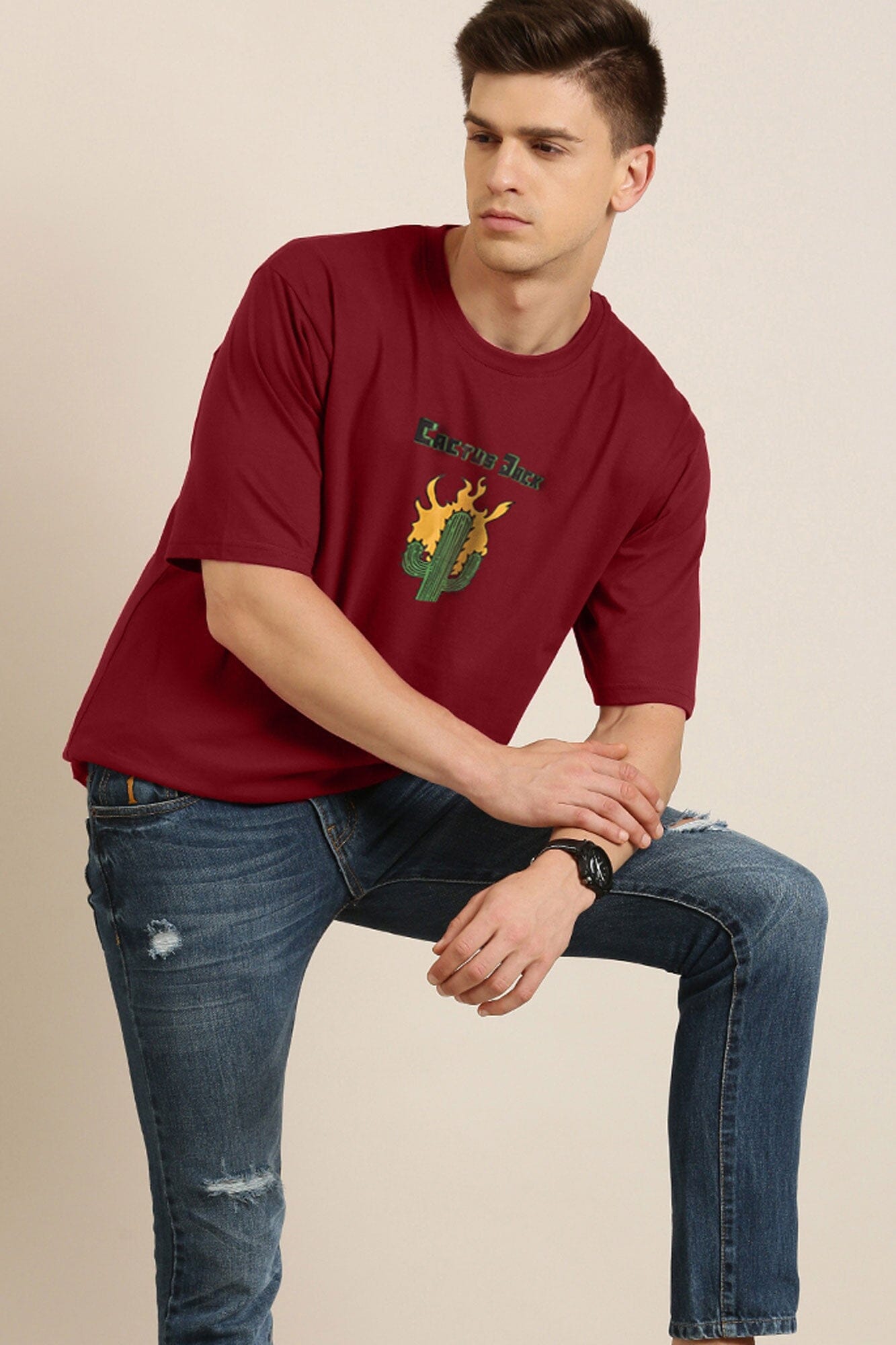 Polo Republica Cactus Jack Printed Crew Neck Tee Shirt Men's Tee Shirt Polo Republica