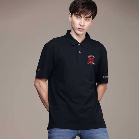 Polo Republica Men's Double Pony & Polo 01 Embroidered Short Sleeve Polo Shirt Men's Polo Shirt Polo Republica