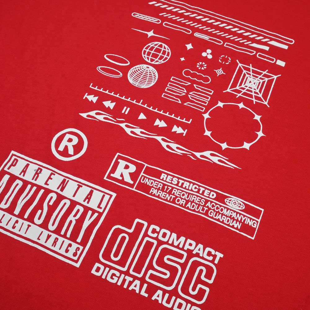 Polo Republica Men's Compact Disc Printed Crew Neck Tee Shirt Men's Tee Shirt Polo Republica