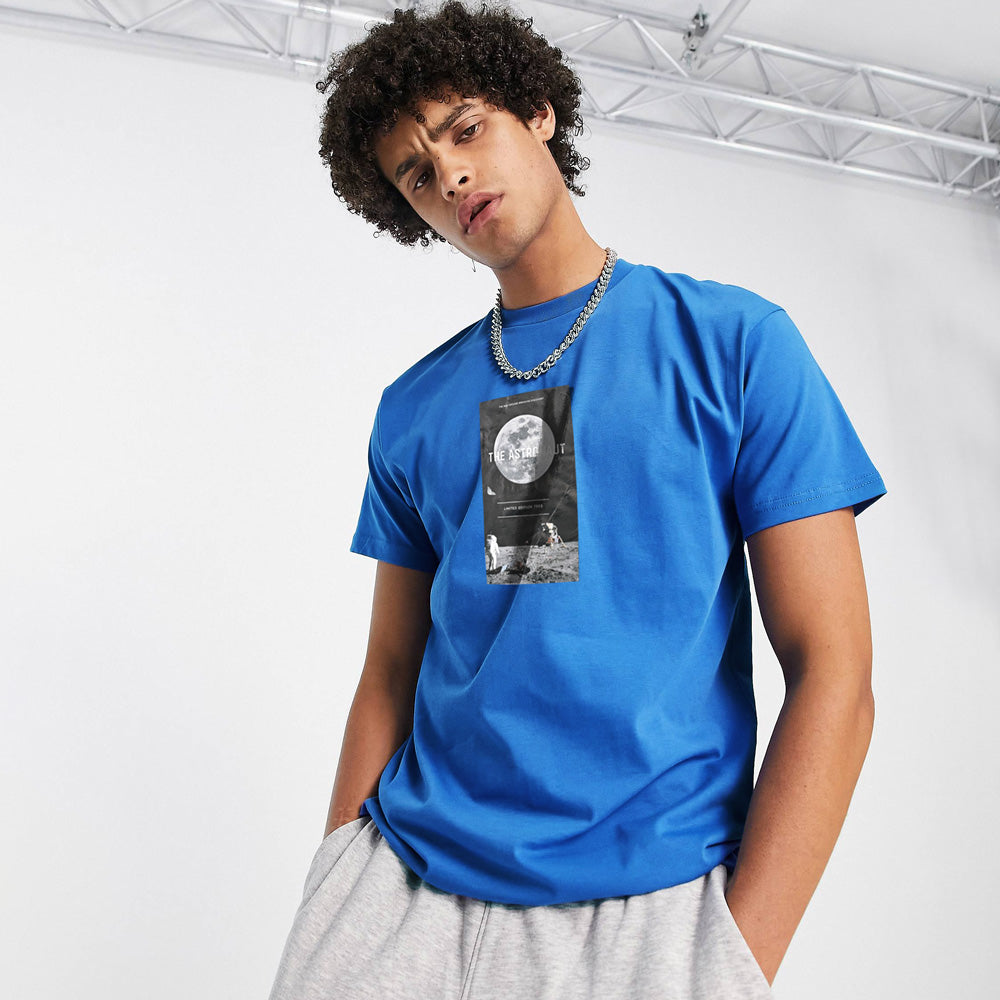 Polo Republica Men's Astronaut Printed Crew Neck Tee Shirt Men's Tee Shirt Polo Republica