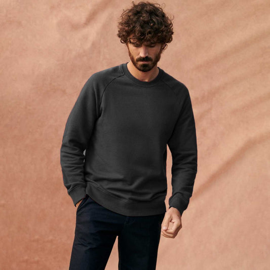 Polo Republica Men's Essentials Raglan Long Sleeve Pique Tee Shirt Men's Tee Shirt Polo Republica Black S