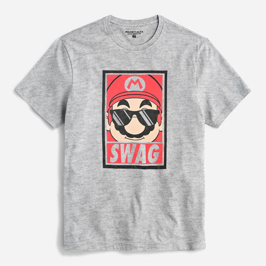 Polo Republica Men's Swag Printed Crew Neck Tee Shirt Men's Tee Shirt Polo Republica Heather Grey S