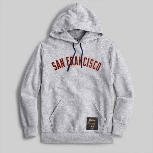 Polo Republica Men's San Francisco Printed Fleece Pullover Hoodie Men's Pullover Hoodie Polo Republica Heather Grey S