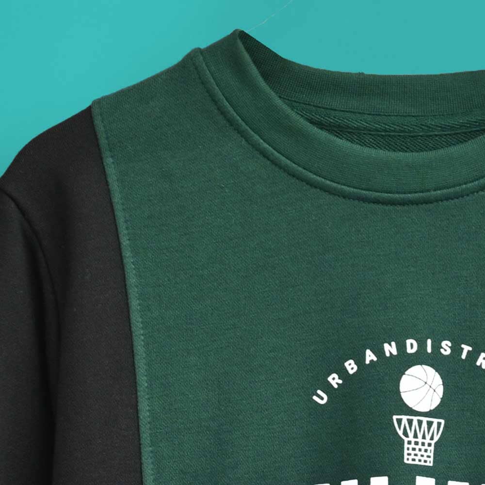 Polo Republica Men's New York Printed Vertical Panel Terry Sweat Shirt Men's Sweat Shirt Polo Republica