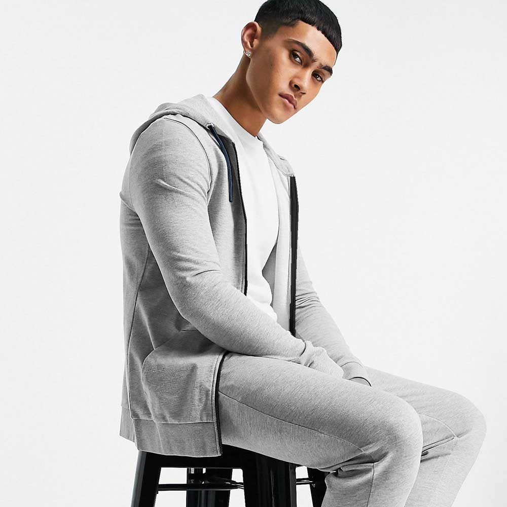 Polo Republica Men's Thermal Moose Printed Zipper Hoodie Men's Zipper Hoodie Polo Republica