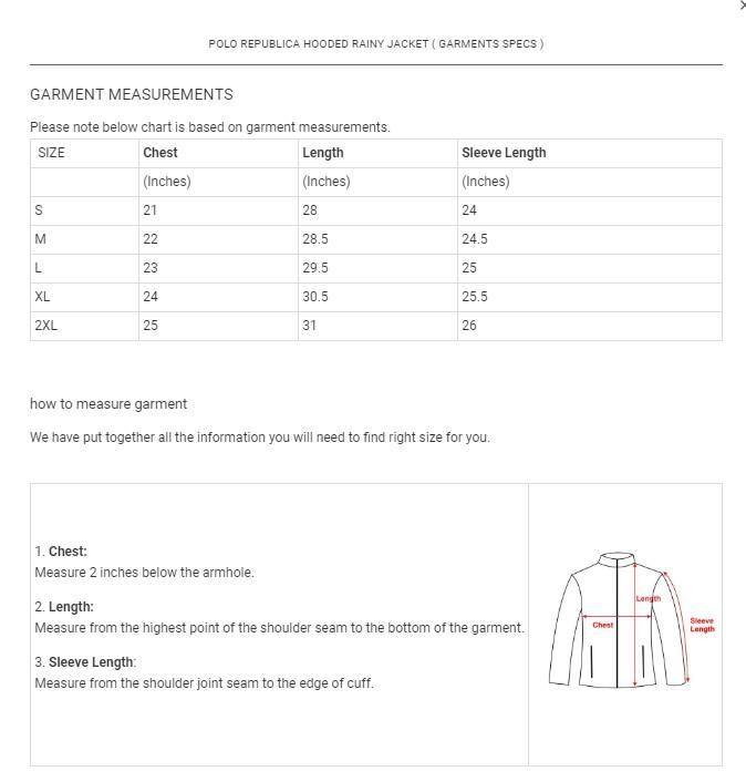 Polo Republica Hooded Rainy Jacket Men's Jacket Polo Republica