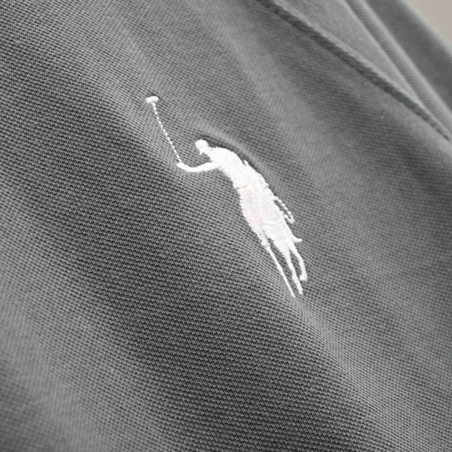 Polo Republica Men's Pony & Mallets Embroidered Raglan Long Sleeve Pique Tee Shirt Men's Tee Shirt Polo Republica