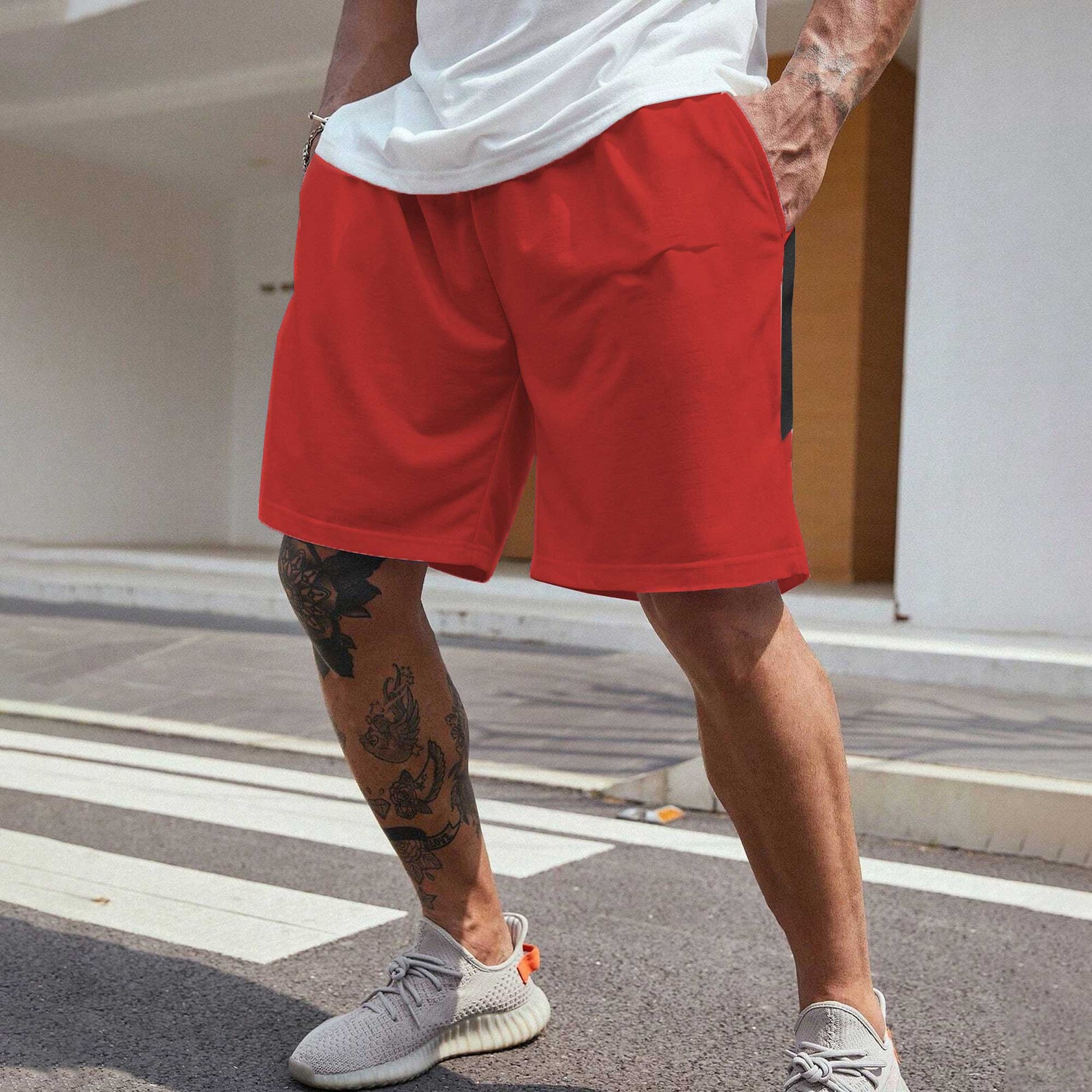 Polo Republica Men's Foshan Contrast Panel Pique Shorts Men's Shorts Polo Republica Red S