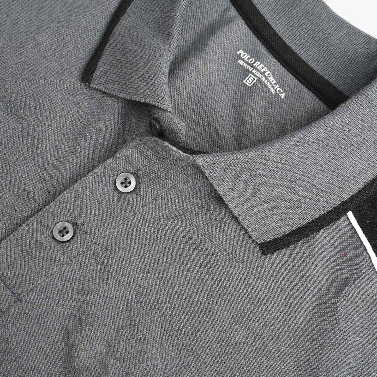 Polo Republica Men's Deer & 8 Embroidered Contrast Panels Polo Shirt Men's Polo Shirt Polo Republica