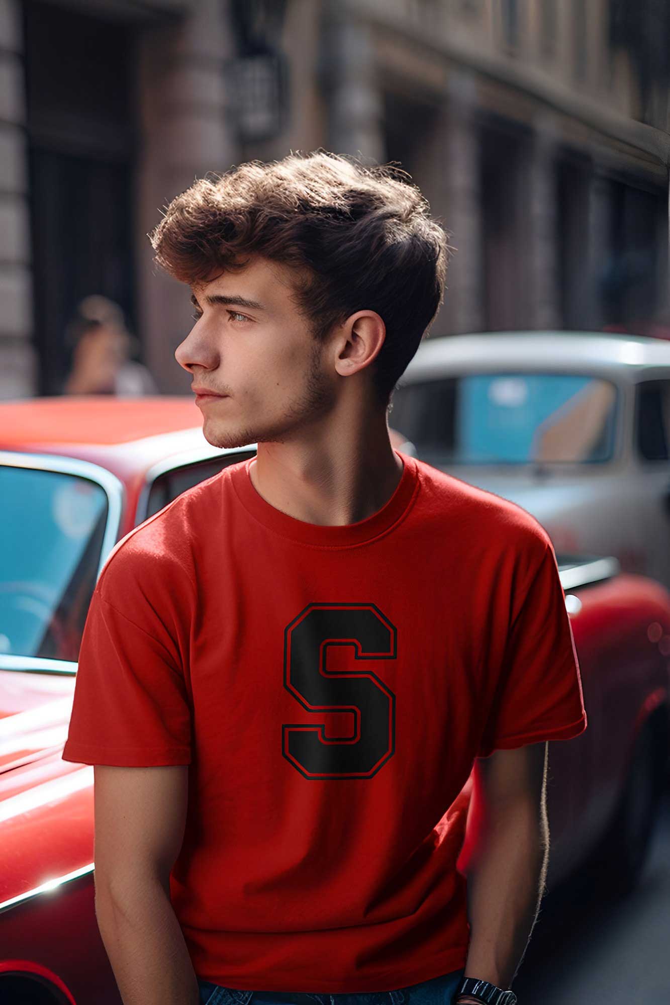 Polo Republica Men's Stay Strong Printed Crew Neck Tee Shirt Men's Tee Shirt Polo Republica Red S