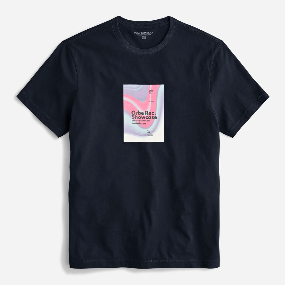 Polo Republica Men's Orbe Rec Printed Crew Neck Tee Shirt Men's Tee Shirt Polo Republica Navy S