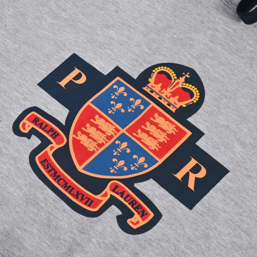 Polo Republica Men's PR Crest Printed Fleece Pullover Hoodie Men's Pullover Hoodie Polo Republica