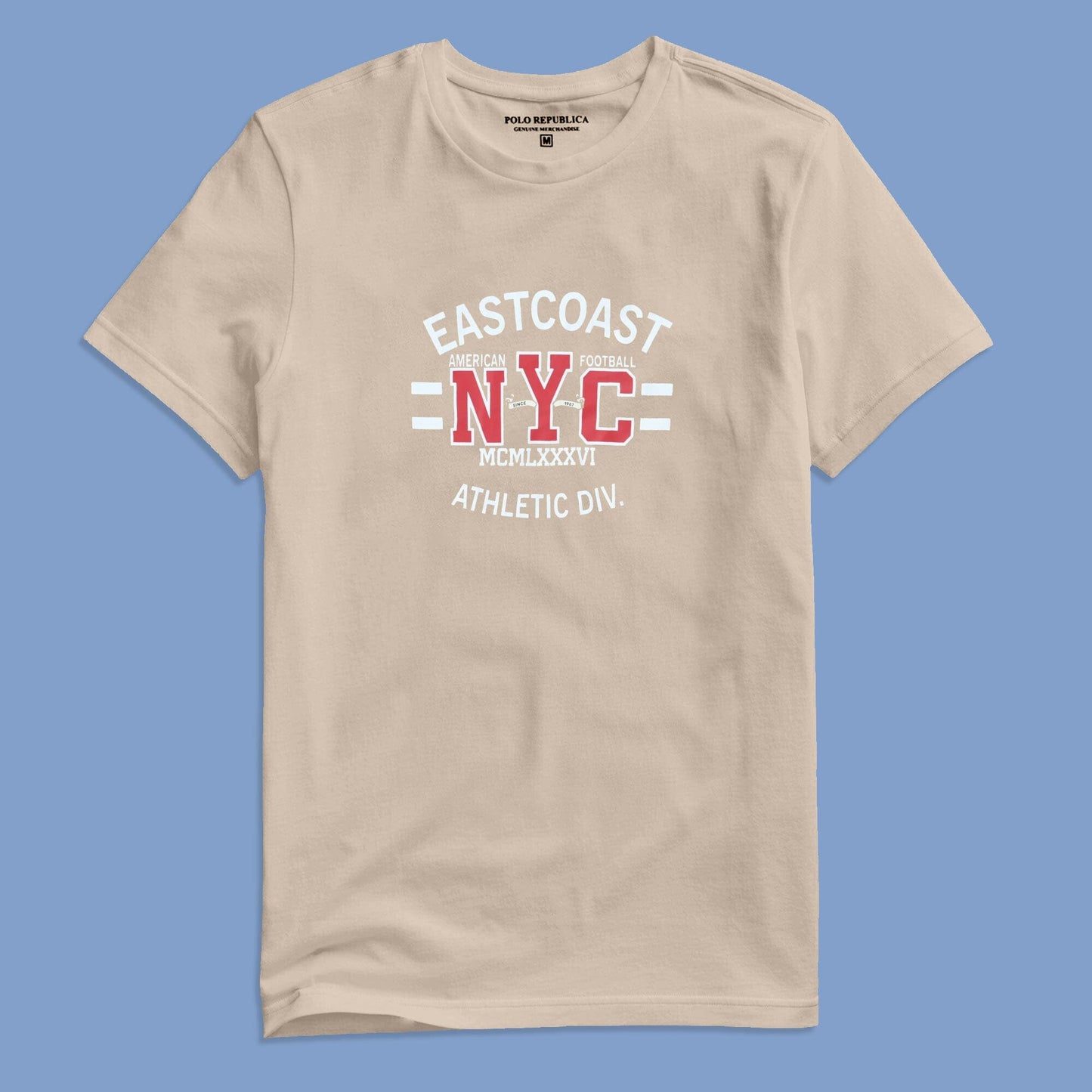 Polo Republica Men's East coast NYC Printed Crew Neck Tee Shirt