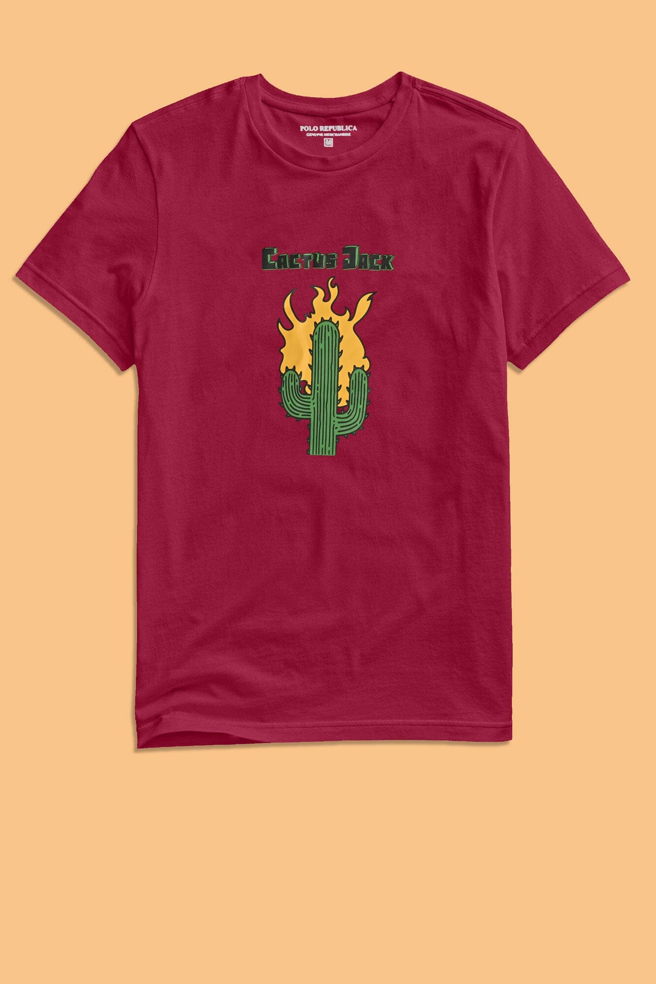 Polo Republica Cactus Jack Printed Crew Neck Tee Shirt Men's Tee Shirt Polo Republica