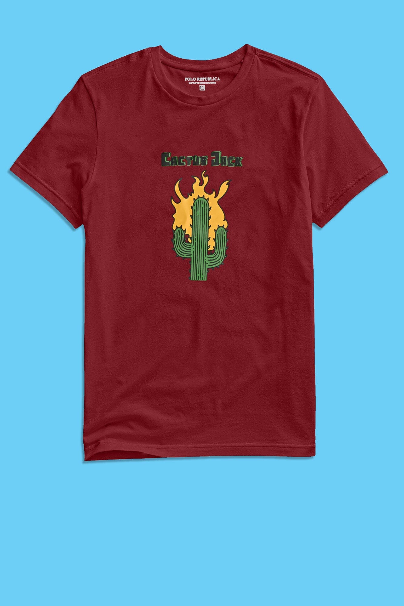 Polo Republica Cactus Jack Printed Crew Neck Tee Shirt Men's Tee Shirt Polo Republica