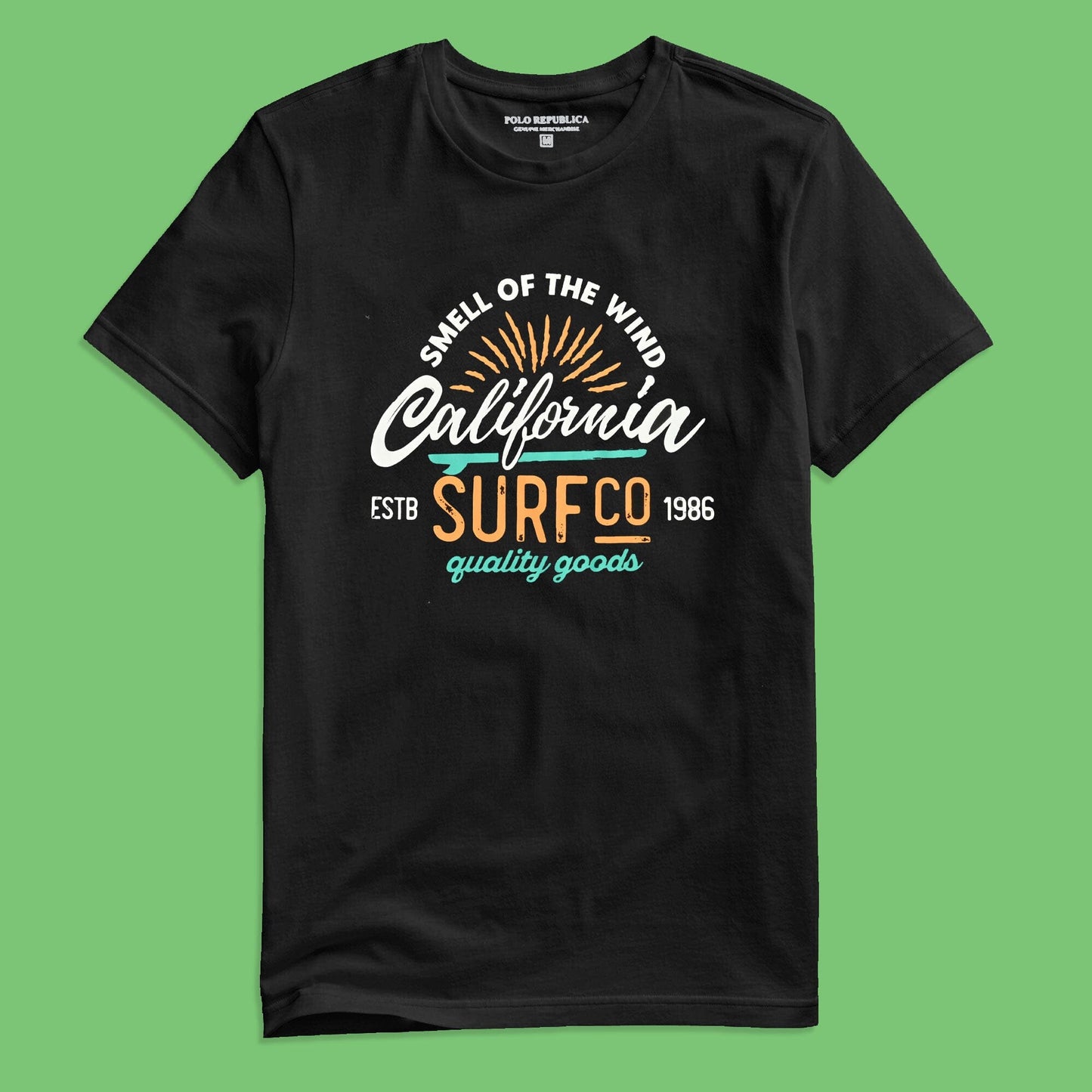 Polo Republica Men's California Printed Short Sleeve Tee Shirt