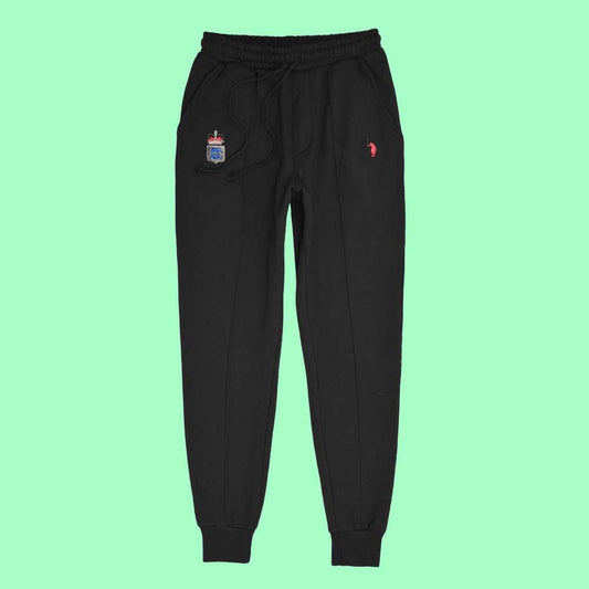 Polo Republica Men's Crest & Pony Embroidered Jogger Pants Men's Shorts Polo Republica Black S