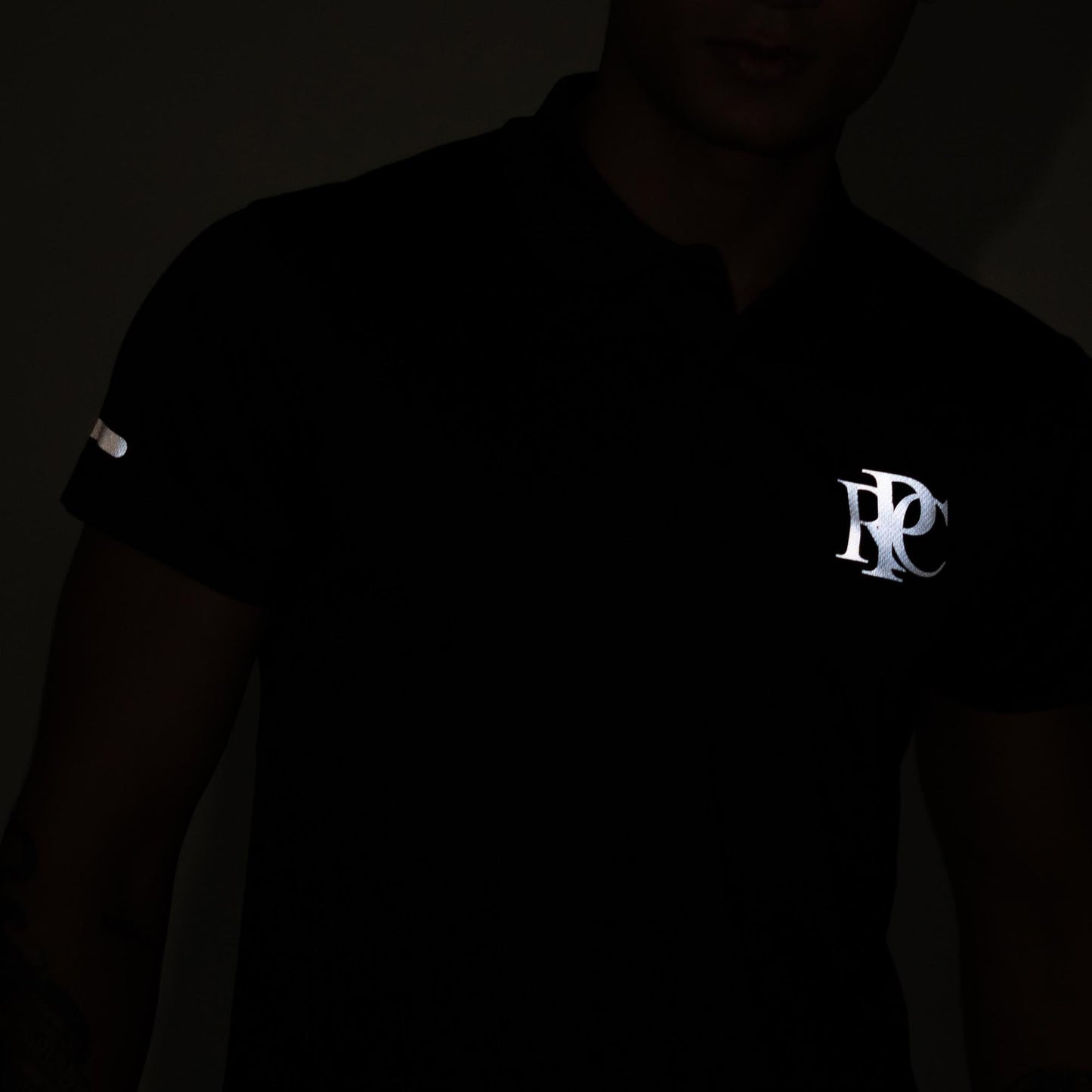 Polo Republica Men's PRC With Strips Printed Activewear Polo Shirt