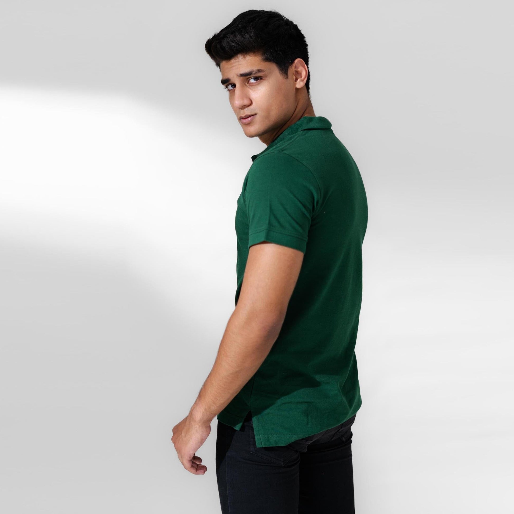 Polo Republica Men's Double Horse & 3 Emblem Embroidered Short Sleeve Polo Shirt Men's Polo Shirt Polo Republica