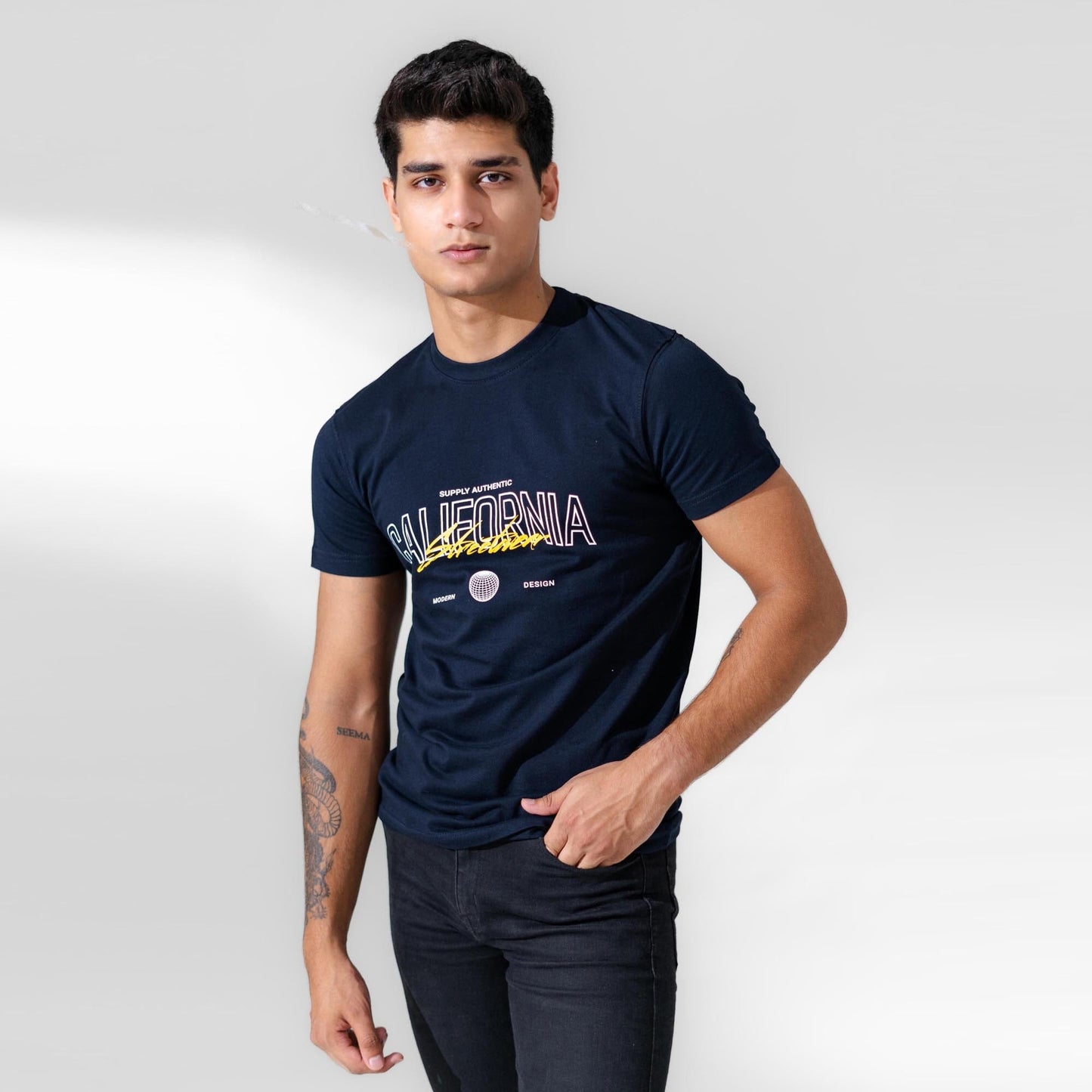 Polo Republica Men's Supply Authentic California Printed Crew Neck Tee Shirt Men's Tee Shirt Polo Republica