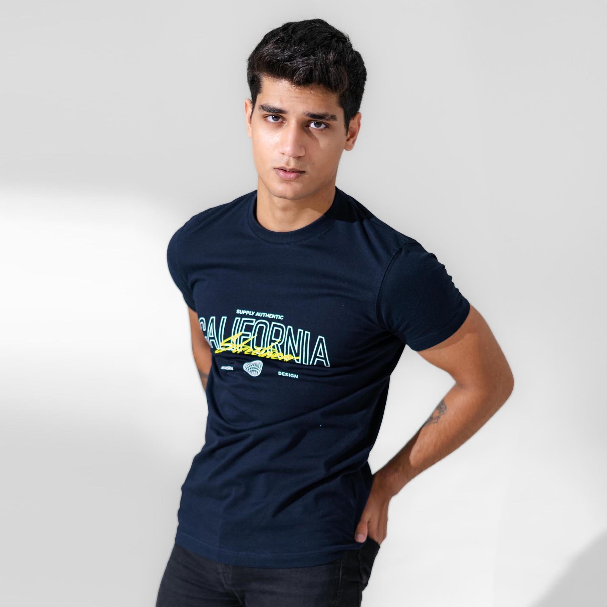 Polo Republica Men's Supply Authentic California Printed Crew Neck Tee Shirt Men's Tee Shirt Polo Republica