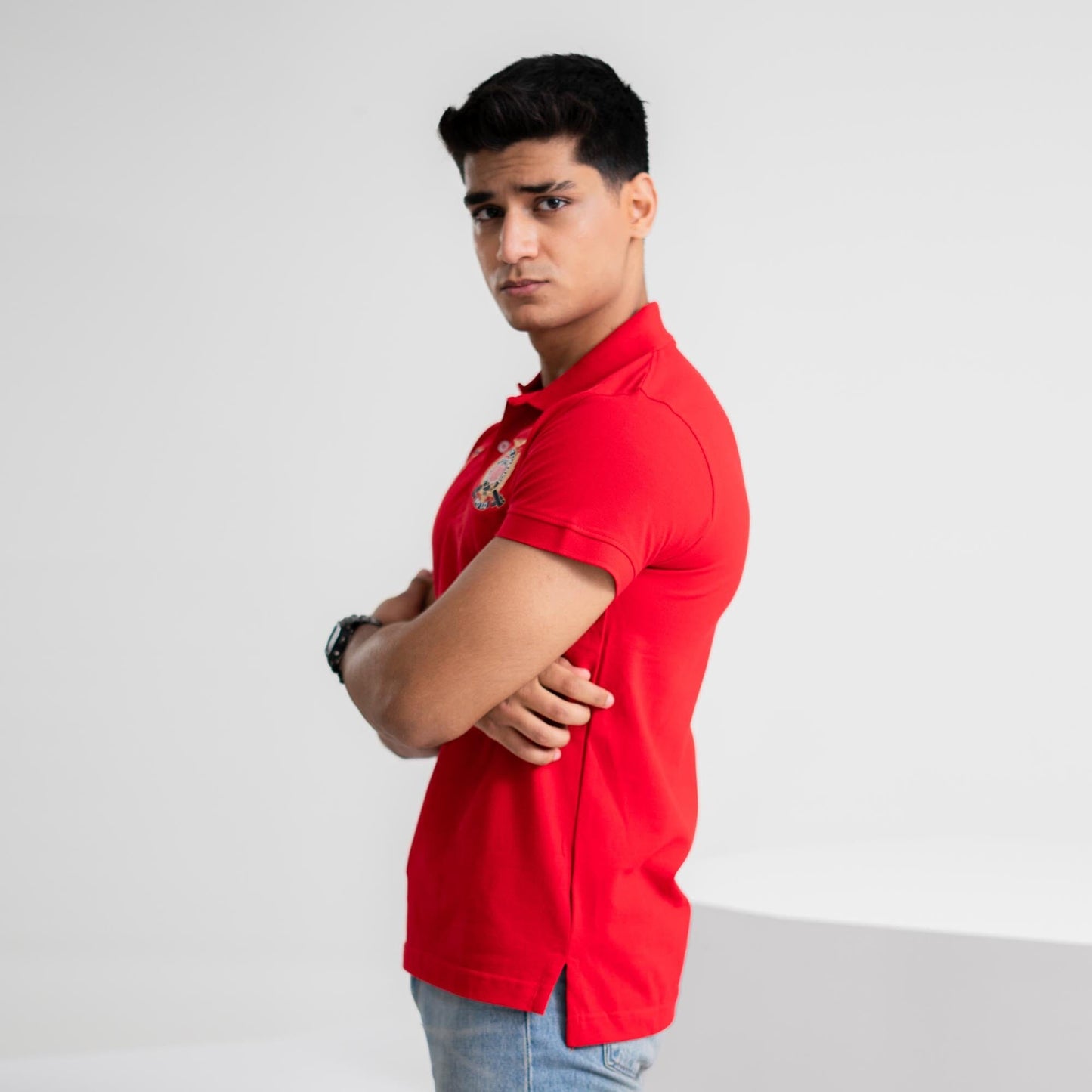 Polo Republica Men's USA Polo Crest & 5 Embroidered Short Sleeve Polo Shirt Men's Polo Shirt Polo Republica