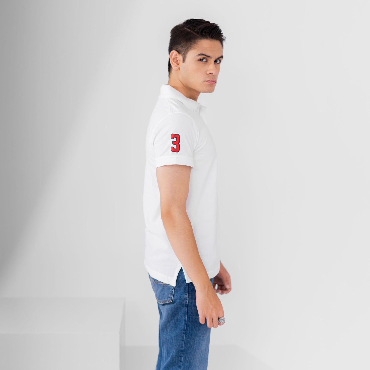 Polo Republica Men's USA Crest & Polo 3 Embroidered Short Sleeve Polo Shirt