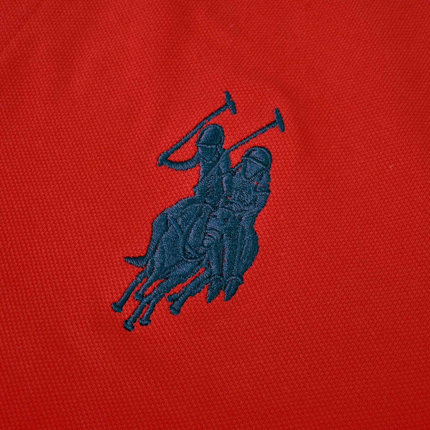 Polo Republica Men's 2 Pony Rider & Crest Embroidered Short Sleeve Polo Shirt