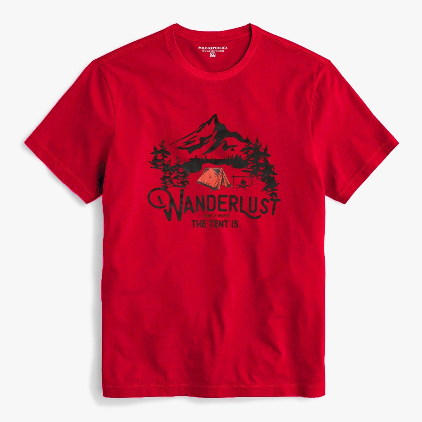 Polo Republica Men's Wanderlust Printed Crew Neck Tee Shirt Men's Tee Shirt Polo Republica