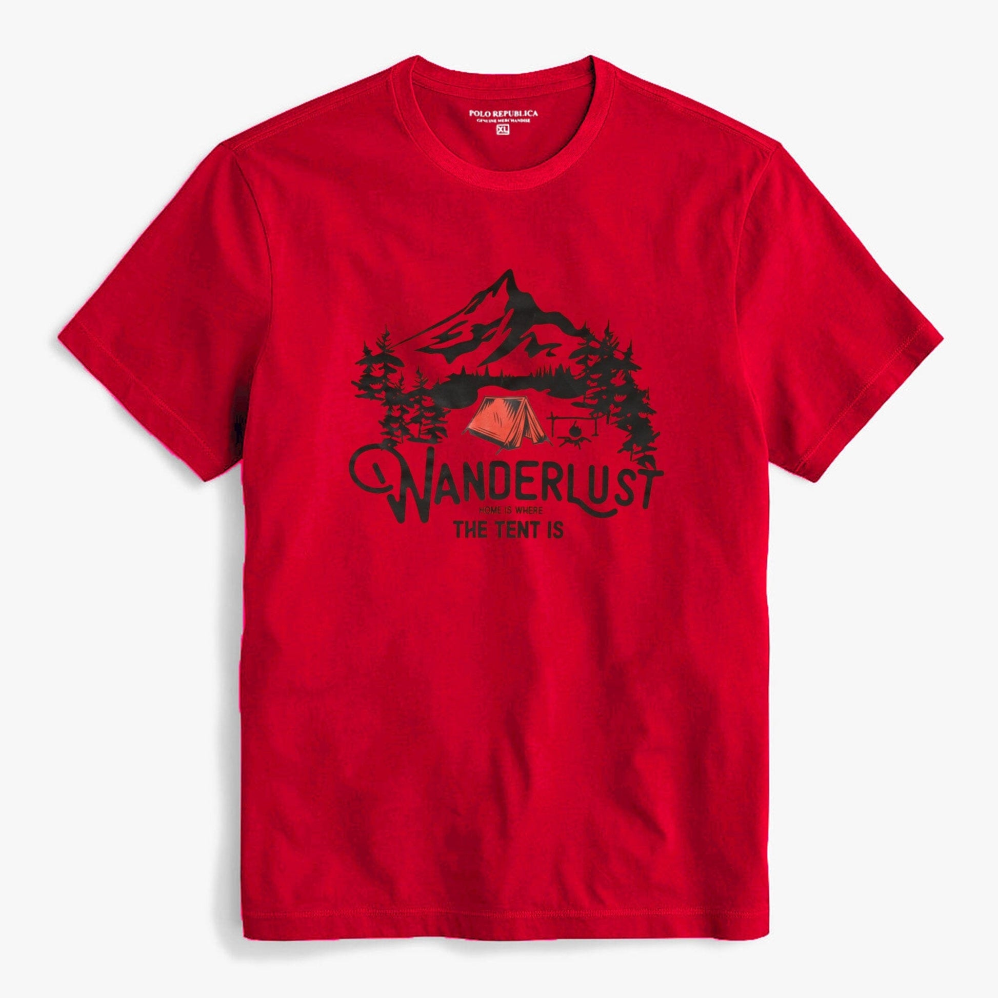 Polo Republica Men's Wanderlust Printed Crew Neck Tee Shirt Men's Tee Shirt Polo Republica