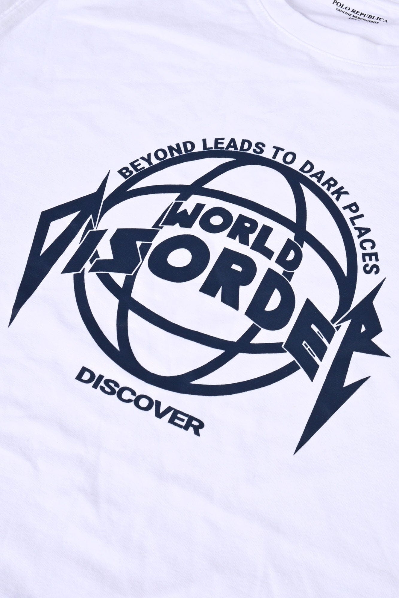 Polo Republica Men's World Disorder Printed Crew Neck Tee Shirt Men's Tee Shirt Polo Republica