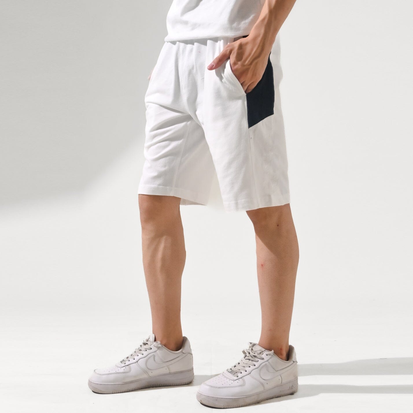 Polo Republica Men's Foshan Contrast Panel Pique Shorts Men's Shorts Polo Republica White S