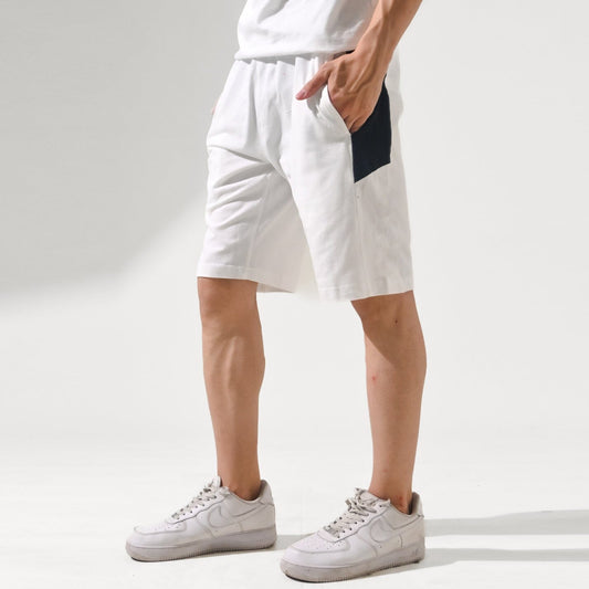 Polo Republica Men's Foshan Contrast Panel Pique Shorts Men's Shorts Polo Republica White S