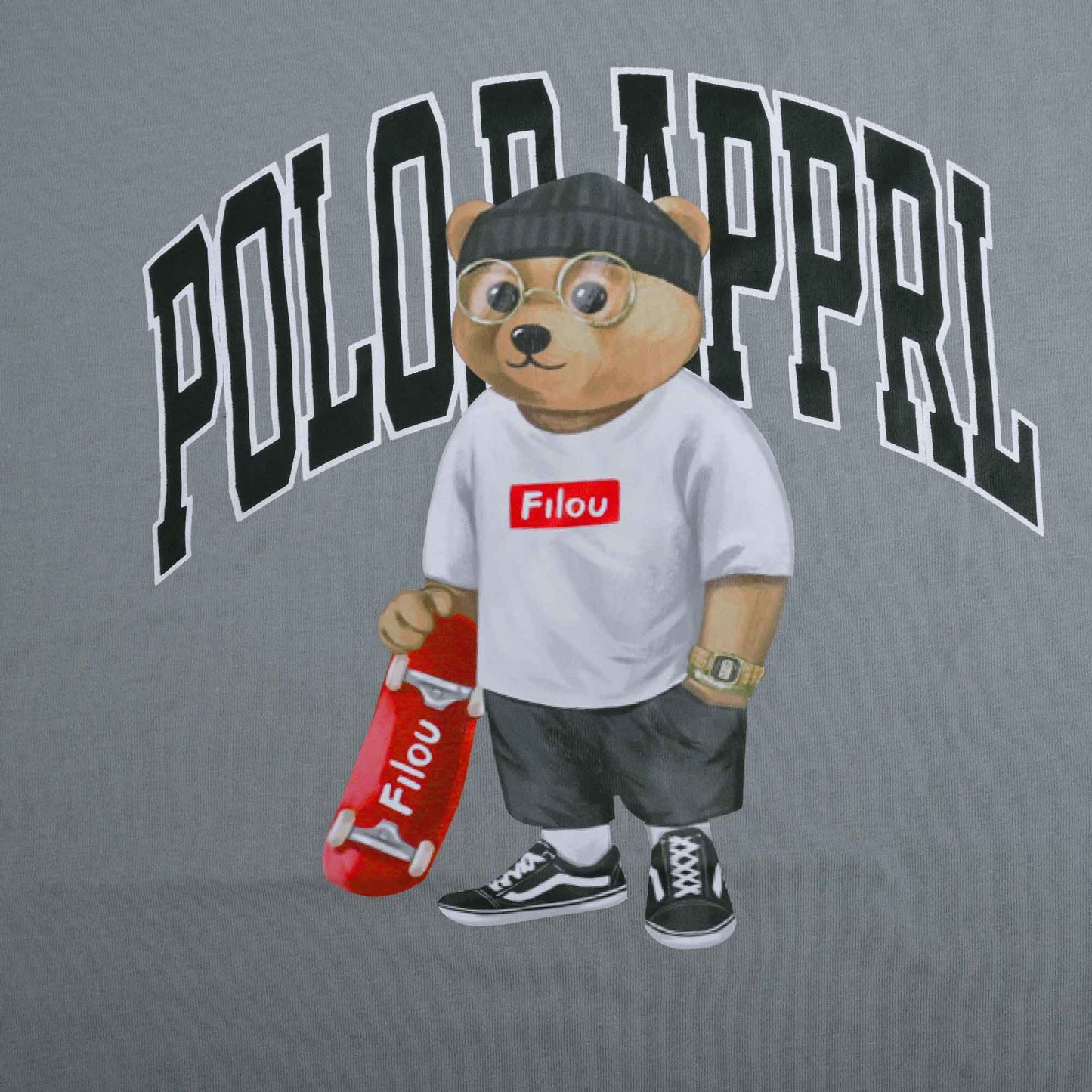 Polo Republica Men's Bear Printed Crew Neck Tee Shirt Men's Tee Shirt Polo Republica