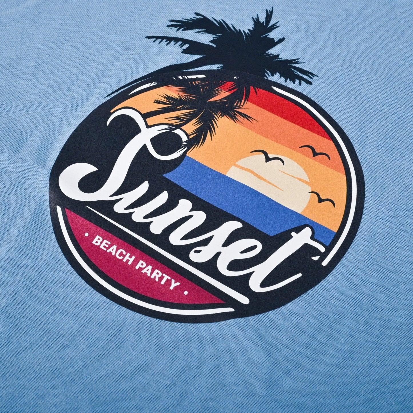 Polo Republica Men's Sunset Printed Crew Neck Tee Shirt Men's Tee Shirt Polo Republica