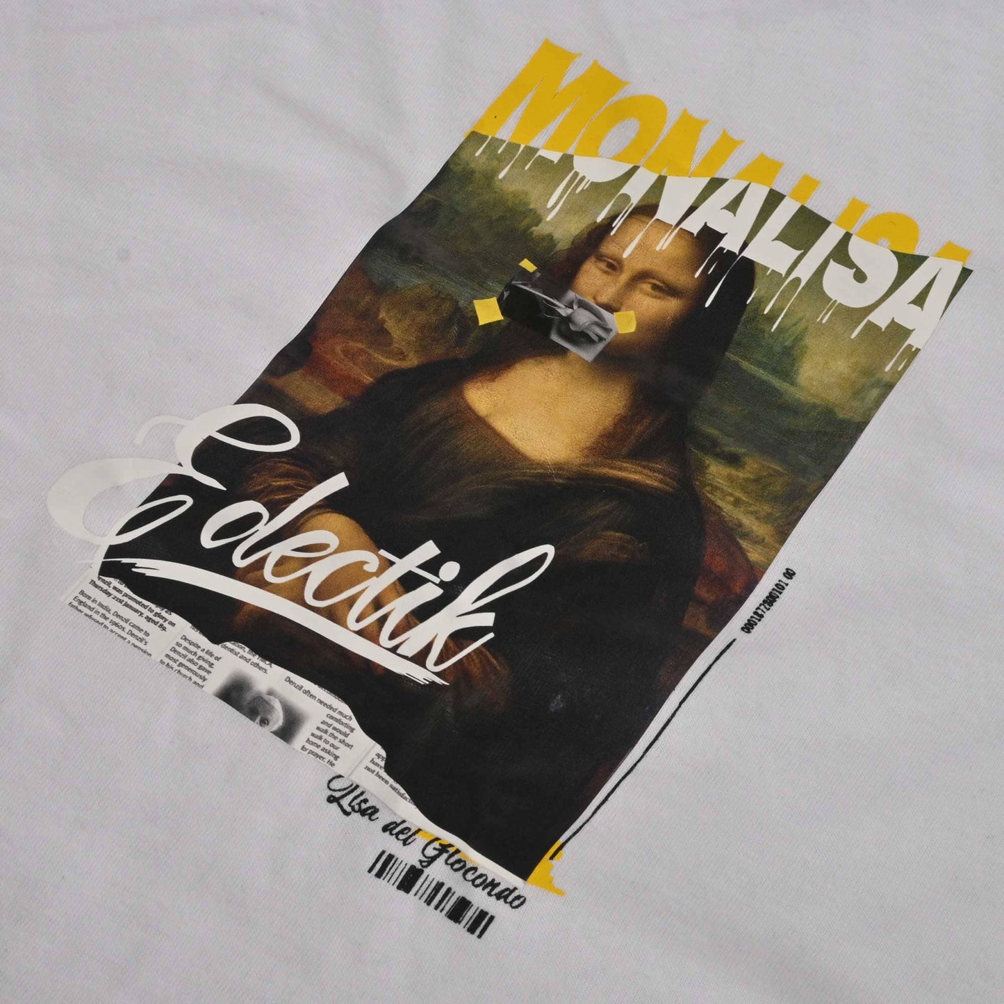 Polo Republica Men's Mona Lisa Printed Crew Neck Tee Shirt Men's Tee Shirt Polo Republica