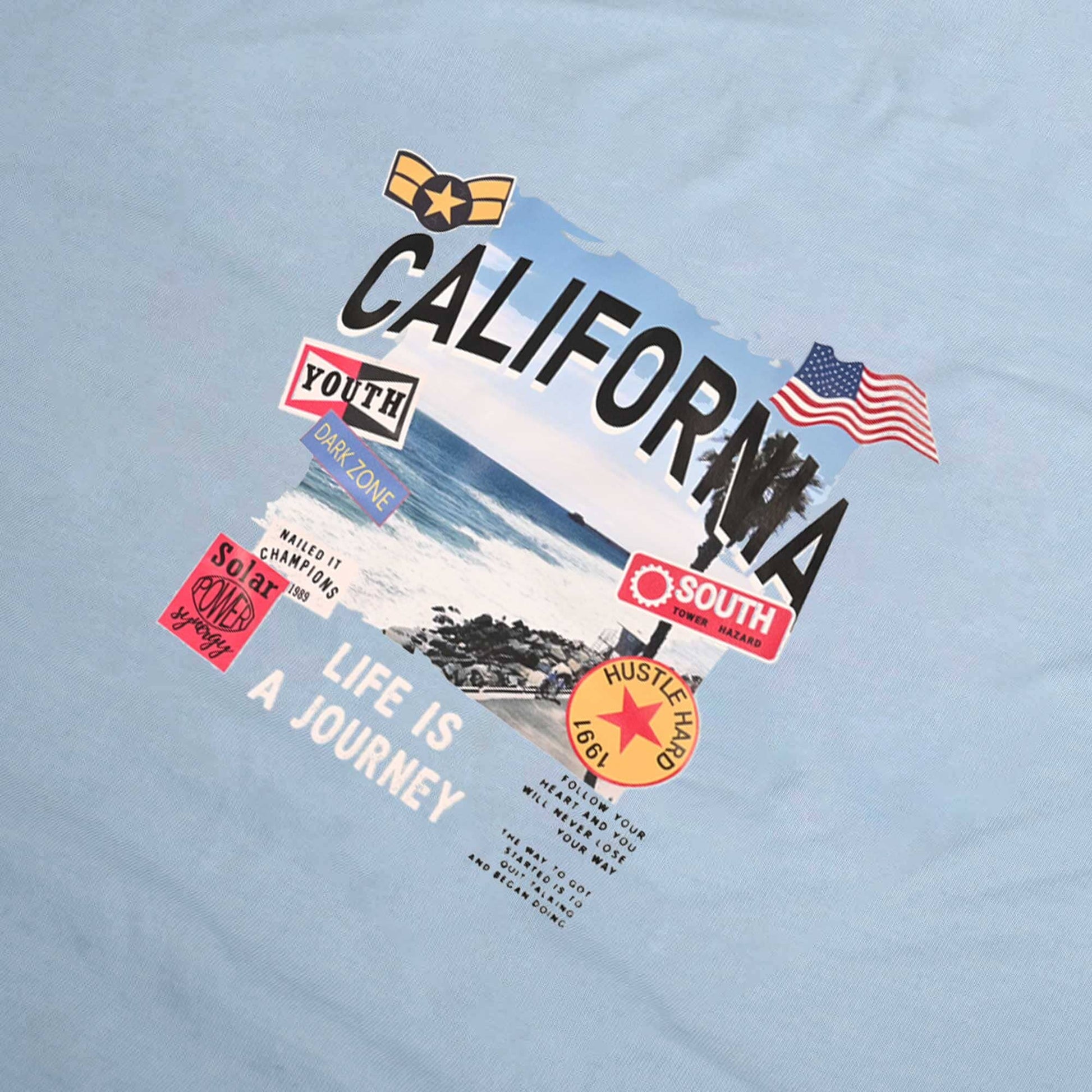 Polo Republica Men's California Printed Crew Neck Tee Shirt Men's Tee Shirt Polo Republica