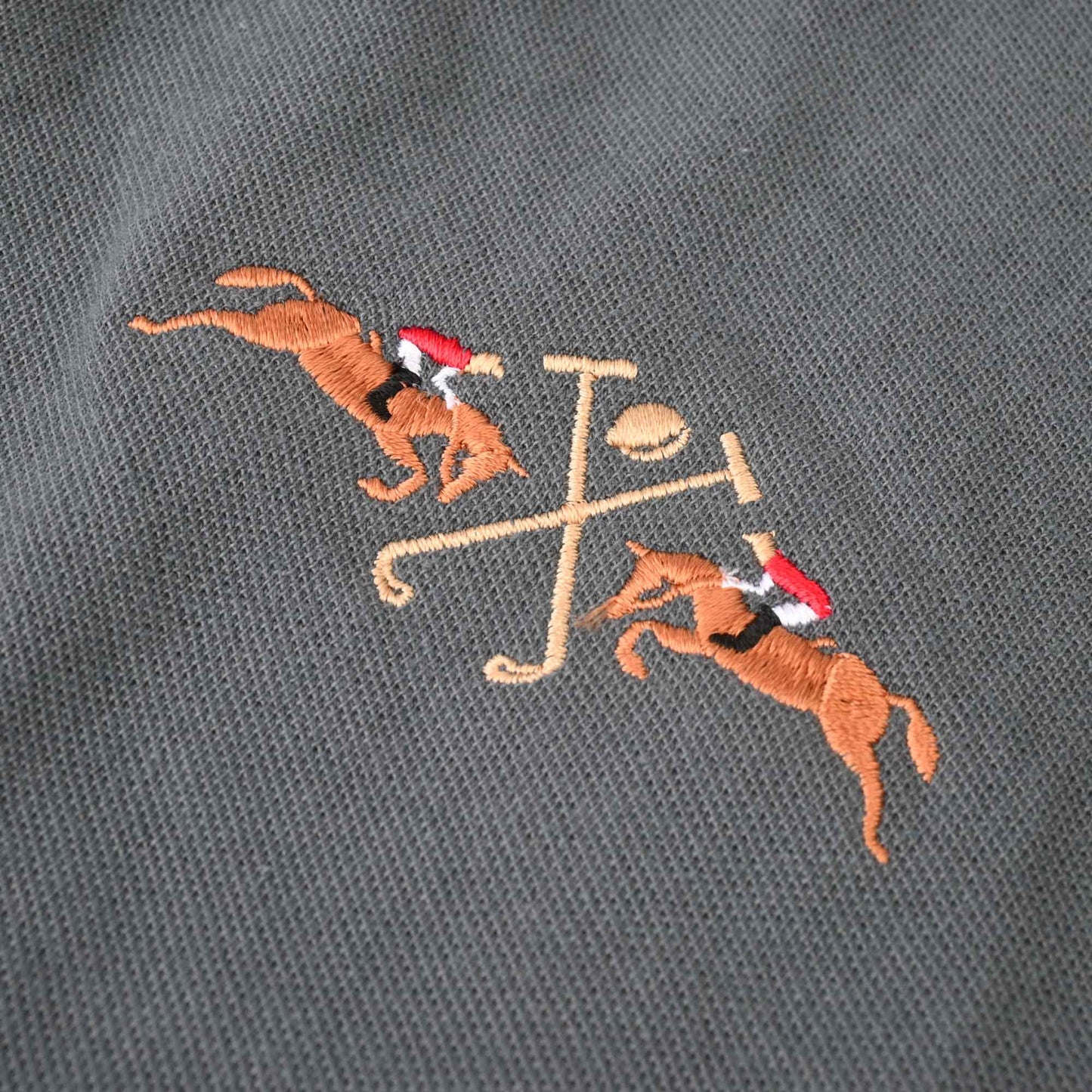 Polo Republica Men's Double Pony & Mallets Embroidered Contrast Panels Polo Shirt Men's Polo Shirt Polo Republica