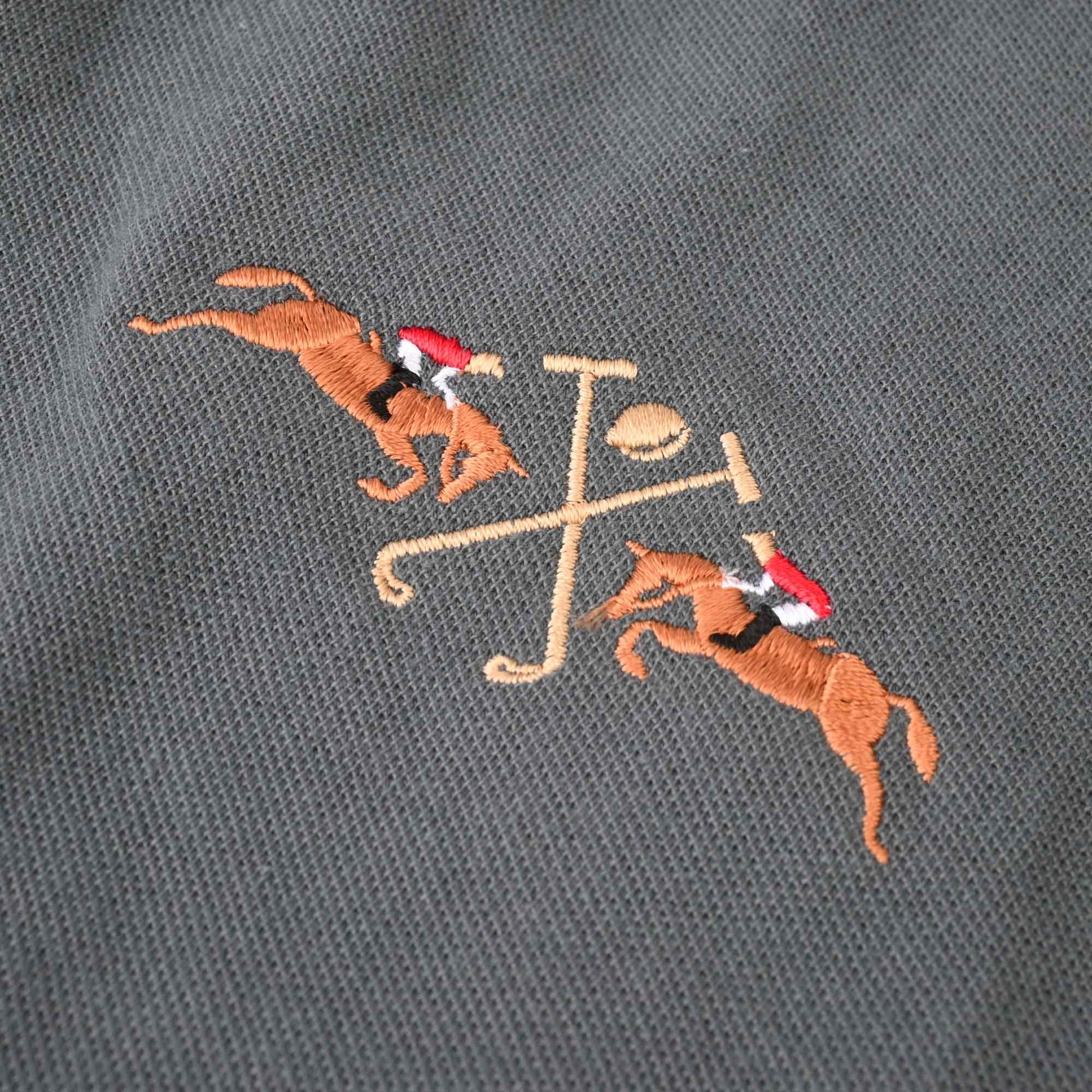 Polo Republica Men's Double Pony & Mallets Embroidered Contrast Panels Polo Shirt Men's Polo Shirt Polo Republica