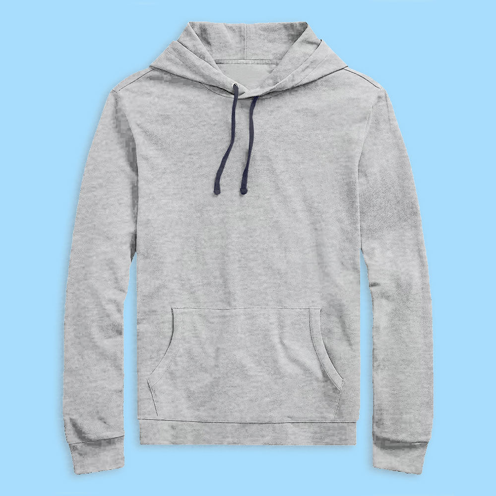 Polo Republica Men's Sleek Fleece Pullover Hoodie Men's Pullover Hoodie Polo Republica Heather Grey S