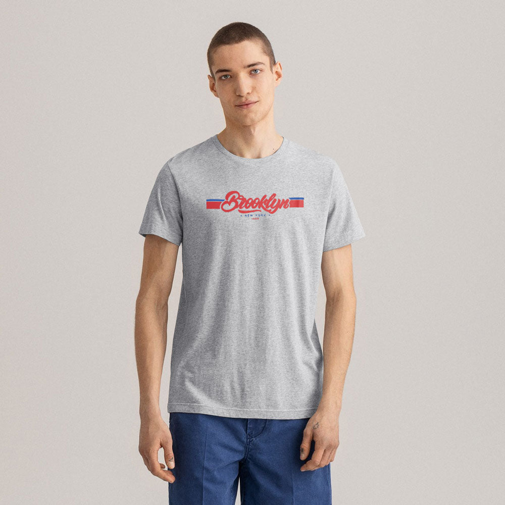 Polo Republica Men's Brooklyn 1988 Printed Crew Neck Tee Shirt