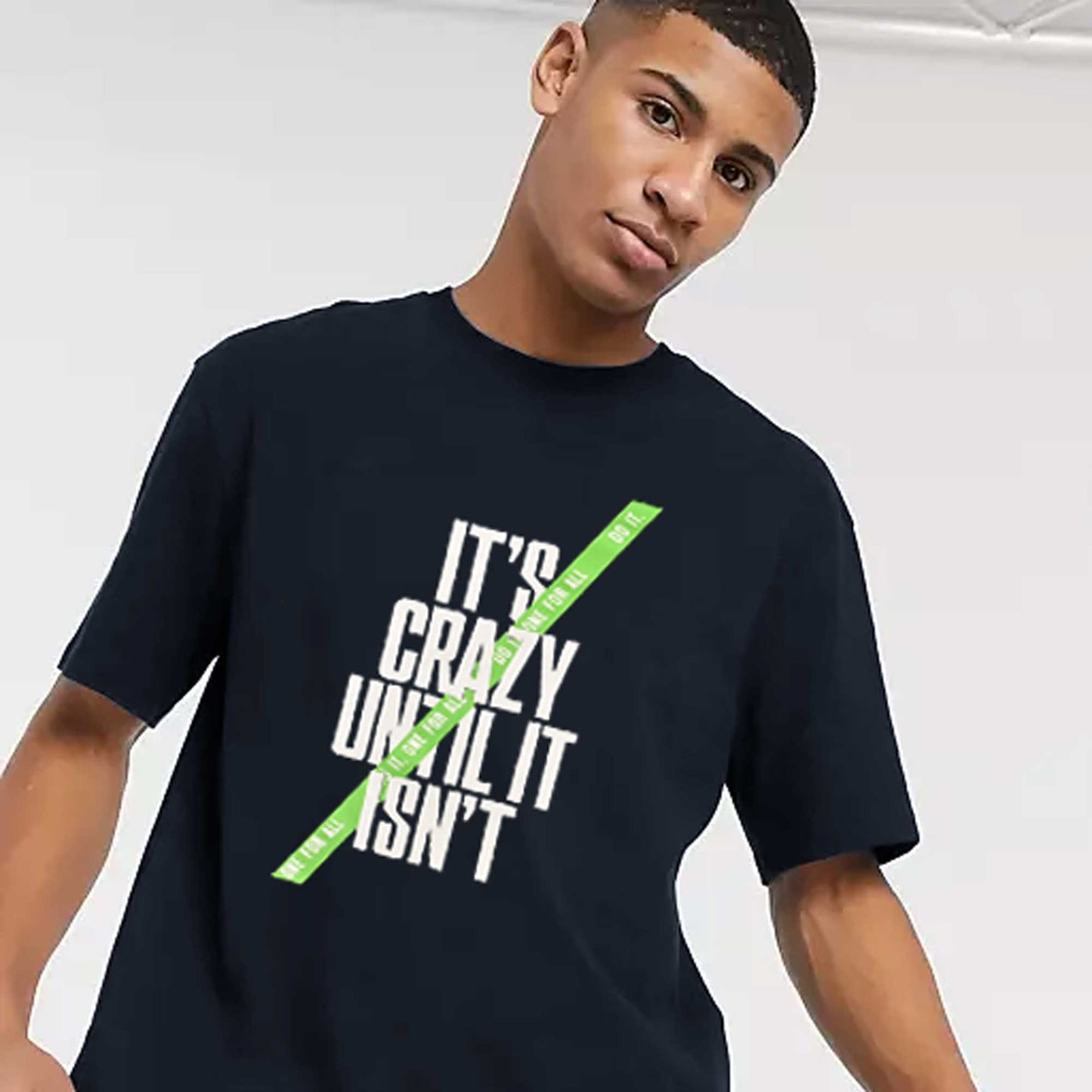 Polo Republica Men's It's Crazy Printed Short Sleeve Tee Shirt Men's Tee Shirt Polo Republica Dark Navy S