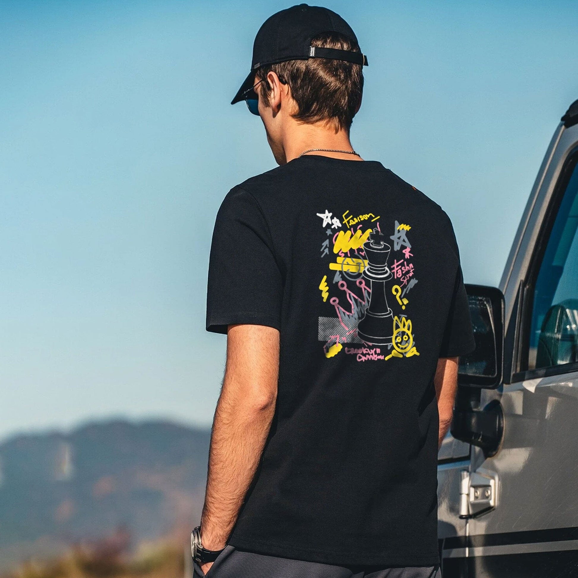 Polo Republica Men's Stwrld Printed Crew Neck Tee Shirt Men's Tee Shirt Polo Republica