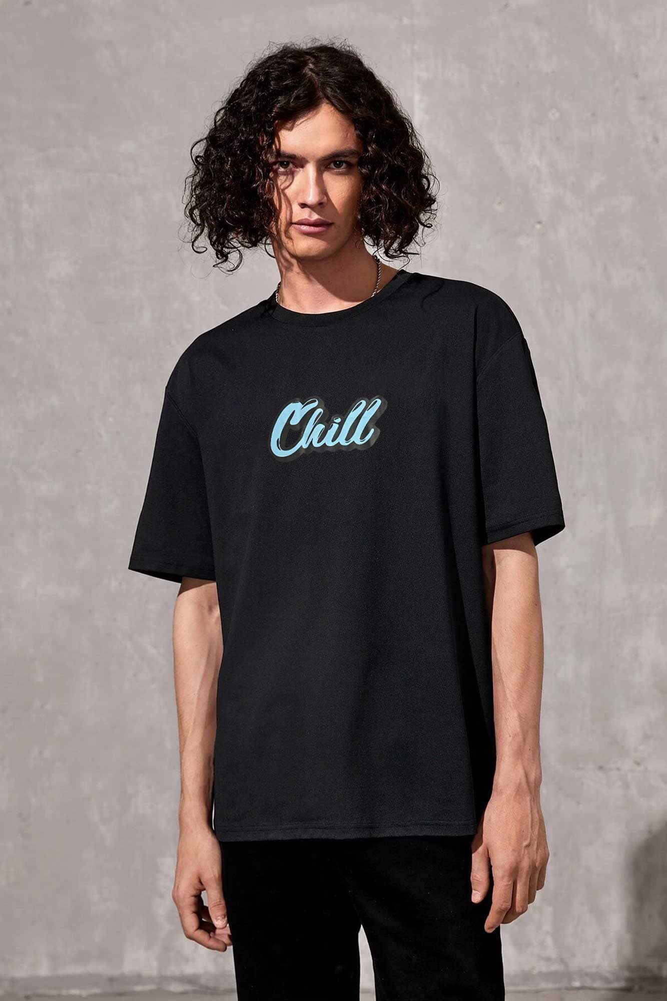 Polo Republica Men's Chill Printed Crew Neck Tee Shirt Men's Tee Shirt Polo Republica Black S