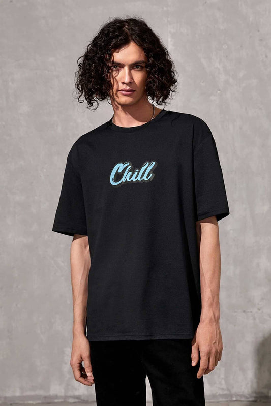 Polo Republica Men's Chill Printed Crew Neck Tee Shirt Men's Tee Shirt Polo Republica Black S